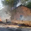 Afyon Sandıklı’da Metruk Binanın Bahçesinde Yangın Çıktı